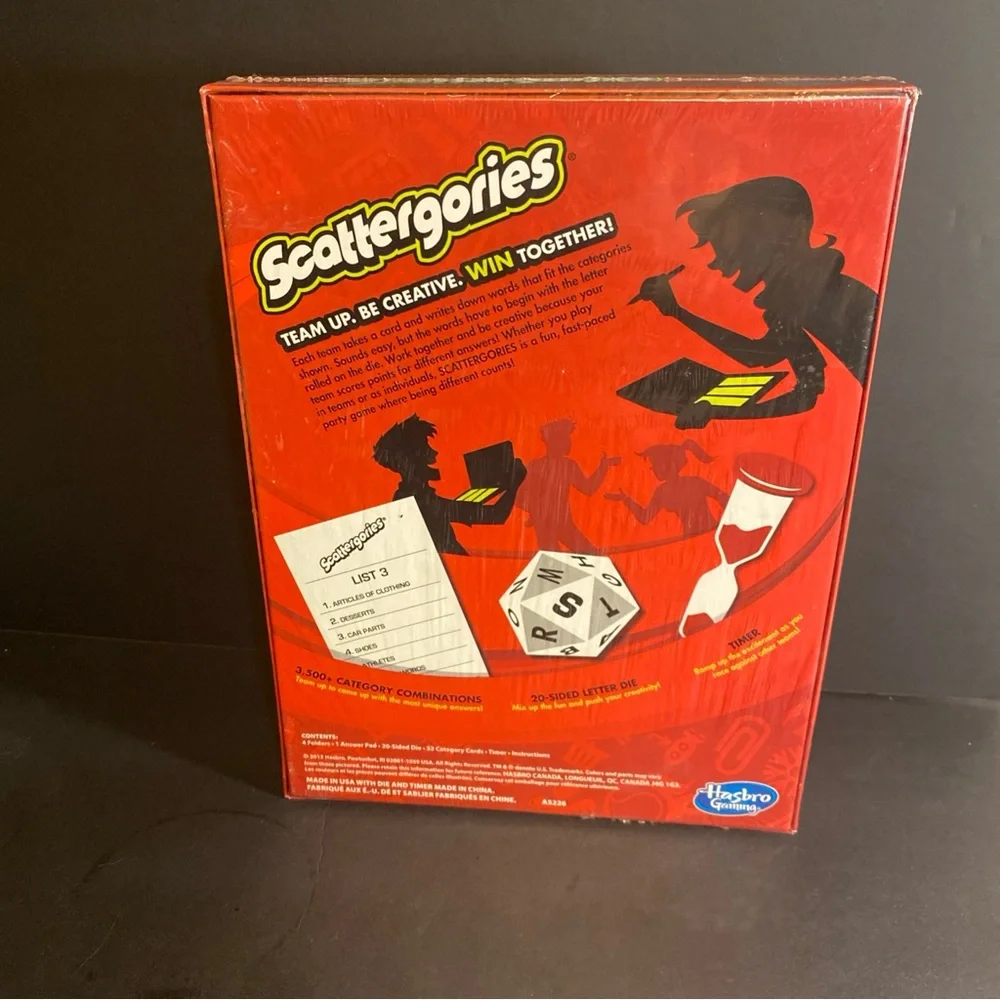 Scattergories Board Game Family Friendly Party Kids Hasbro‎
